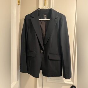 Black Size 4 DKNY Single Button Blazer